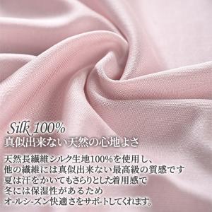 レディース シルク100% 半袖 Tシャツ イ...の詳細画像3