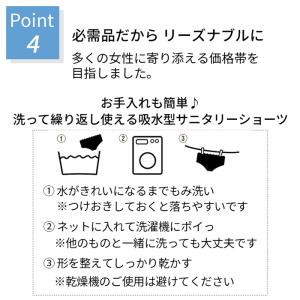 サニタリーショーツ 吸収型 ボクサーパンツ 綿...の詳細画像5