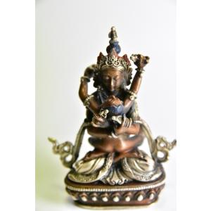 趣楽】 中国古玩 古銅塗金歓喜仏 清時代 仏像 Z1221 : 趣楽堂