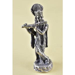 クリシュナ　ミニメタル仏像【送料無料】BT011 A069