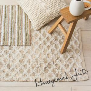 玄関マット 室内 屋内 ラグマット Honeycomb Jute 60×90 ウール 手織り おしゃれ かわいい