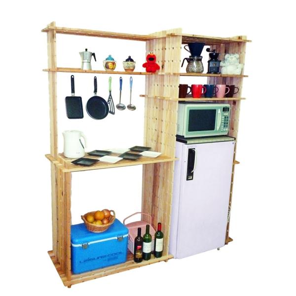 【木の組立家具・組手什ｋｕｄｅｊｕ】まるごと台所