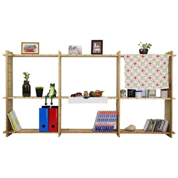 【木の組立家具・組手什ｋｕｄｅｊｕ】腰高ラック