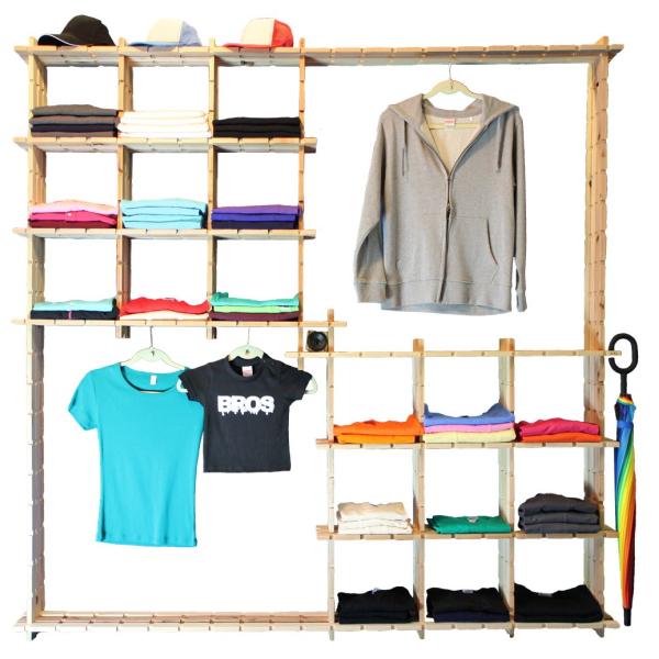 【木の組立家具・組手什ｋｕｄｅｊｕ】ショップラック