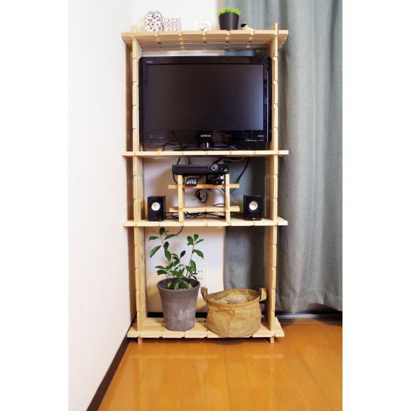 【木の組立家具・組手什ｋｕｄｅｊｕ】テレビ台スリム