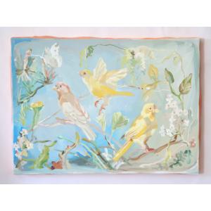 庄島 歩音／原画（キャンバス）／A moment of birds ／2026年9月中旬発送