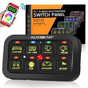 Auxbeam 8 Gang Switch Panel RGB AR-800 Toggle Mome...