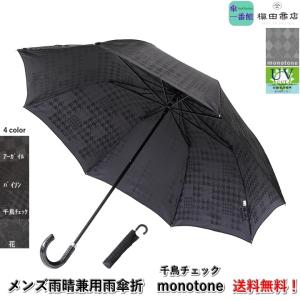 日本製【Tie】先染め高級傘 65cmメンズ雨傘 PlainStripe D.Navy 長傘