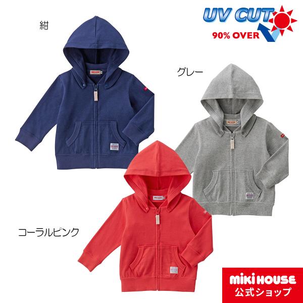 Sale ミキハウス mikihouse ソフト天竺パーカー フード取り外し可 90cm