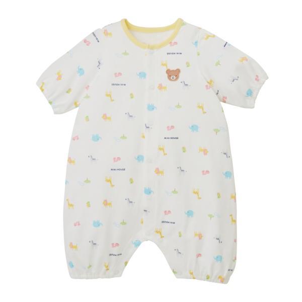 ミキハウス mikihouse 総柄プレオール 50-60cm 40-1272-385