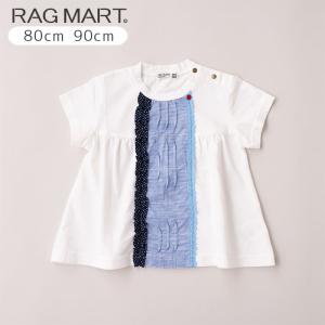 ラグマート Aラインパッチワーク切替半袖Tシャツ 80cm 90cm RAGMART 1142005｜kasaman