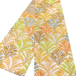 西陣織 袋帯 単品 お仕立て上がり「黒色 七宝花文」河合美術織物