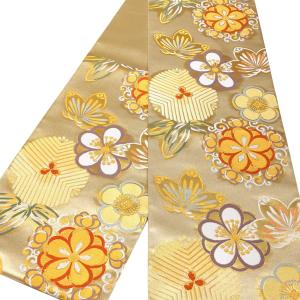 20%OFFセール 加藤善織物 袋帯 振袖用 仕立て付き 金色 正絹 華文 振袖