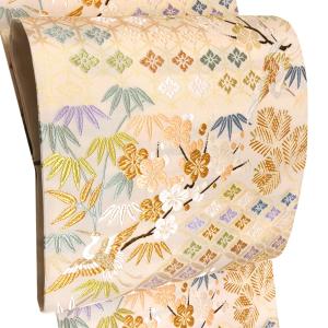 Prices down4）礼装 袋帯「切嵌に華文」訪問着、色留袖、付け下げに 未