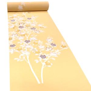 工芸キモノ野口 刺繍 付下訪問着 販売 仕立て付き 薄黄色 クリーム色