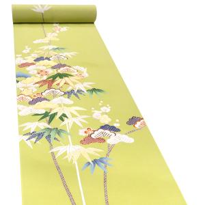 工芸キモノ野口 刺繍 付下訪問着 販売 仕立て付き 薄黄色 クリーム色