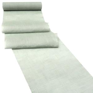 15%分クーポンあり 小千谷縮 着物 小千谷ちぢみ 吉新織物 水色 青 縞