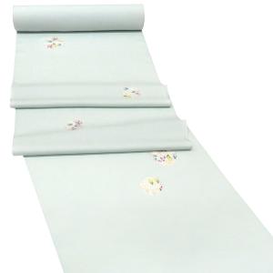 15%OFFセール 夏小紋 水色 仕立て付き スリーシーズン 花の丸 楊柳地 正絹 着物 新品 購入 販売 未仕立て 反物 カジュアル 絹 小紋 夏用小紋 ktn-232