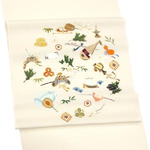 15%分クーポンあり 塩瀬名古屋帯 一富司 仕立て付き 正絹 黒 染め帯 京