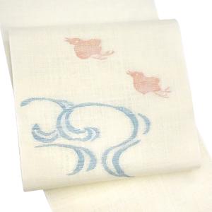 専用★新品◇麻帯 夏帯 麻名古屋帯 西陣織 宮岸織物 本麻 soubien_nag1049m-4201