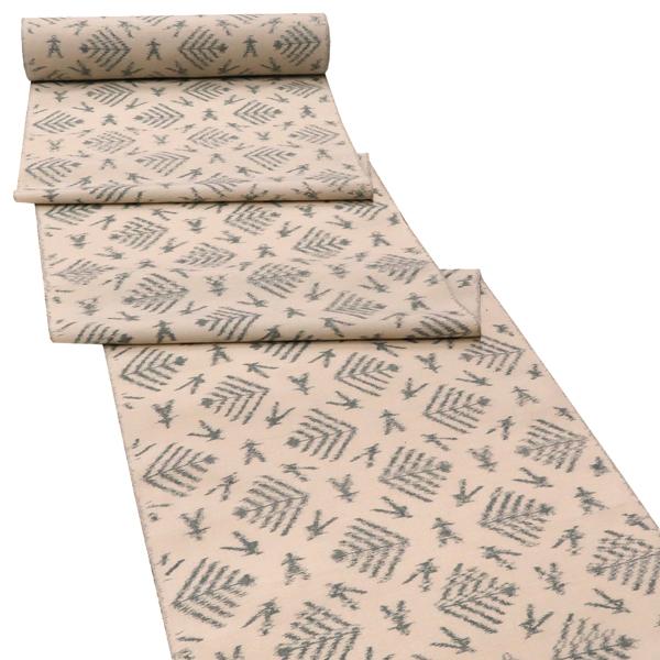 15%クーポンあり 久留米絣 着物 仕立て付き 反物 単衣 販売 購入 新品 松菱 ベージュ 坂田織...