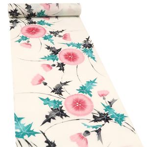 浴衣 反物綿浴衣 藍色 綿 盛夏 反物 美品綿生地染め 教材用 反物a6g1m5