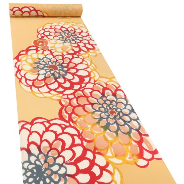 ツモリチサト tsumori chisato 浴衣 ゆかた オレンジ 高級浴衣 菊 新品 未仕立て ...