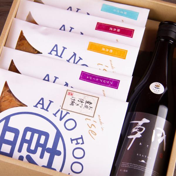 三重の酒「朝 あさつ 」と三重のこだわり酒肴５種 藍のフードファクトリー 食べ比べ＆飲み比べセット ...