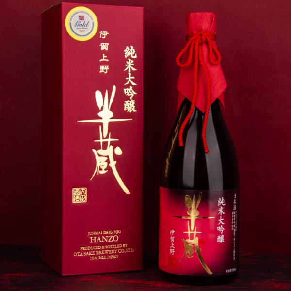 半蔵　純米大吟醸　伊賀山田錦　赤ラベル　1800ml　【専用箱付】【大田酒造：三重県伊賀】　  地酒...