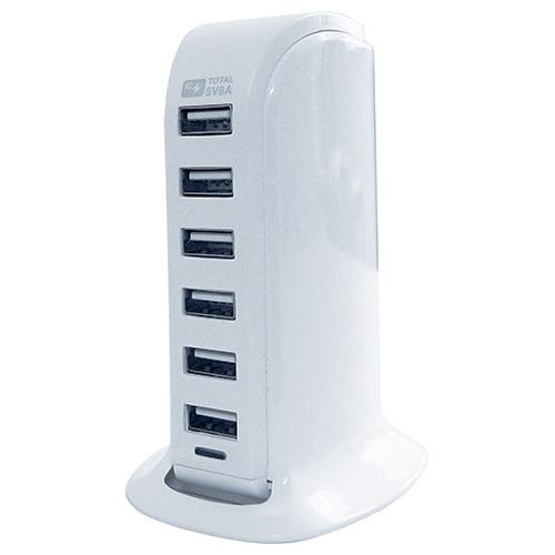 AC充電器 コード長1.5m / USB-A 6ポート合計8A(AC029)