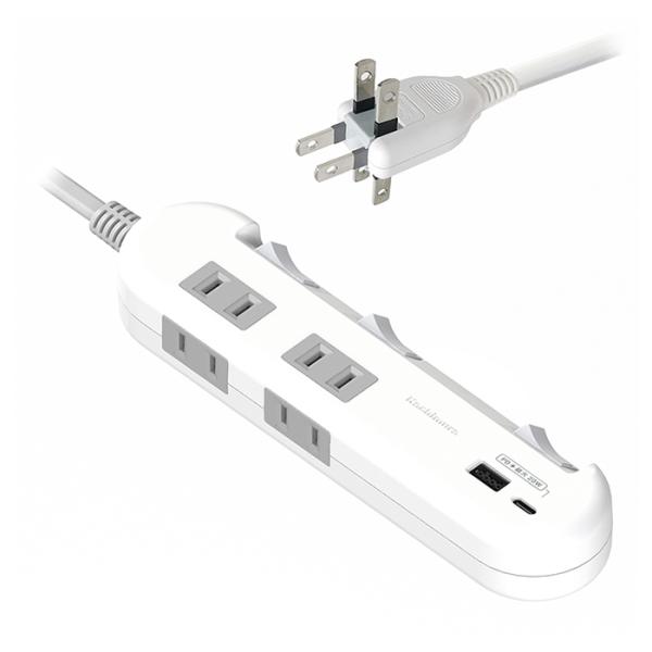 電源タップスイッチ付き Type-C 20W PD高速充電/リバーシブルUSB-Aポート 2ポート合...