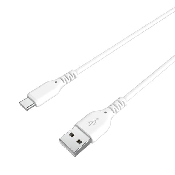 高耐久/断線保証18ヶ月 USB充電＆同期ケーブル 1.2m ホワイト シリコーン素材【USB-A→...