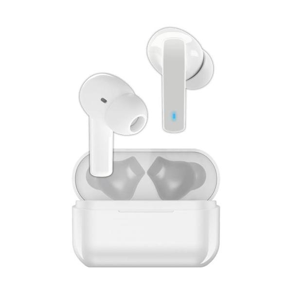 Bluetooth5.0 完全ワイヤレス ステレオイヤホン 外音取込/ANC 充電ケース付【ホワイト...