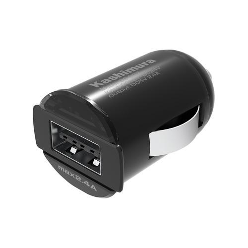 最大2.4A出力 リバーシブルUSB インジケーター付き コンパクトDC充電器(DC027)