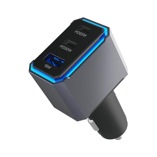 最大合計113W出力 USB PD×2ポート/USB-A×1ポート搭載 DC充電器(DC063)