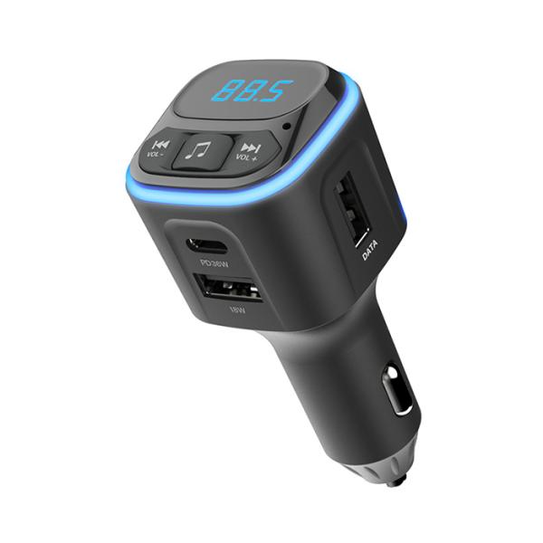 Bluetooth FMトランスミッター フルバンド USB2ポート MP3プレーヤー付(KD271...