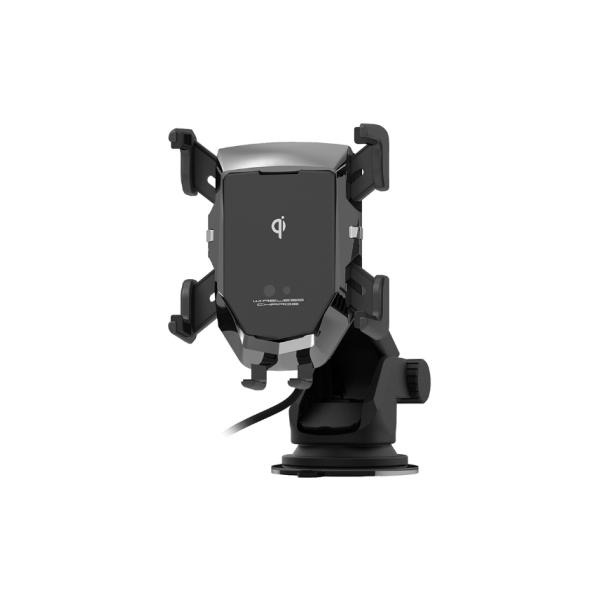 スマホを置いて自動でホールド。4本アームで縦置き/横置きの置き換えも簡単。ワイヤレス充電＆電動ホルダ...