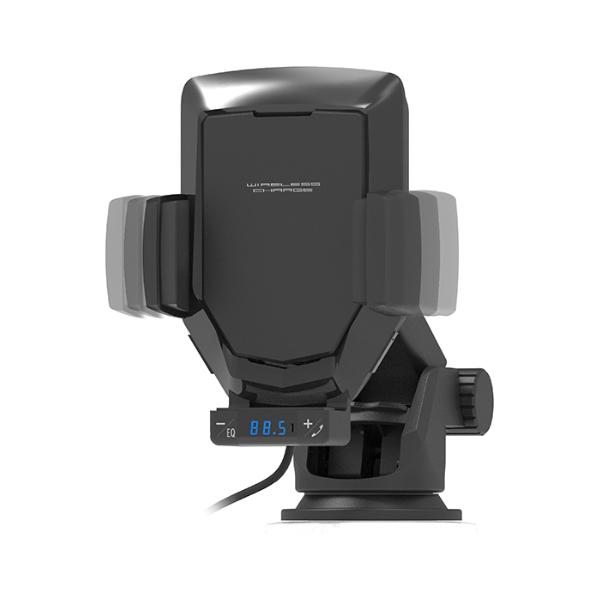 Bluetooth FMトランスミッター/ハンズフリー通話も搭載したワイヤレス充電＆電動ホルダー。 ...