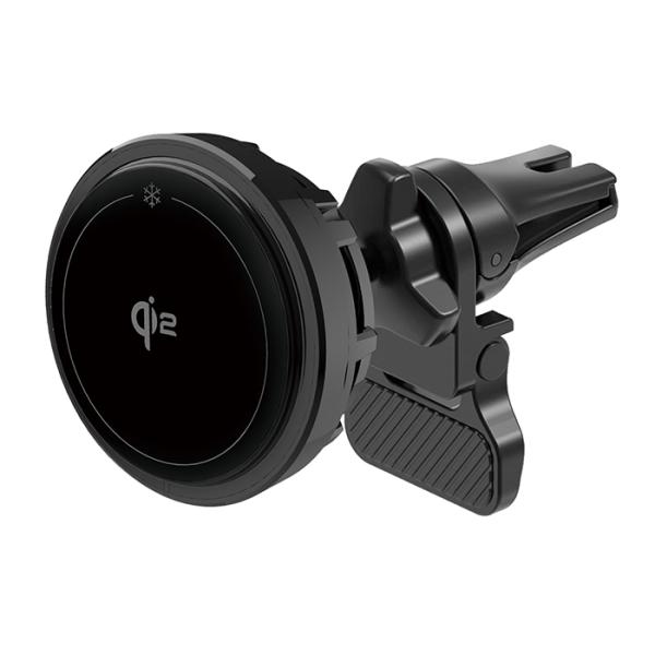 冷却機能付きQi2 マグネットワイヤレス充電器 エアコン取付(KW52)