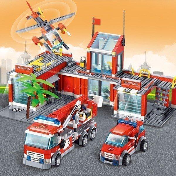 ブロック LEGO レゴ 互換 消防車 消防署 車 知育玩具 おもちゃ 子供用品 774ピース
