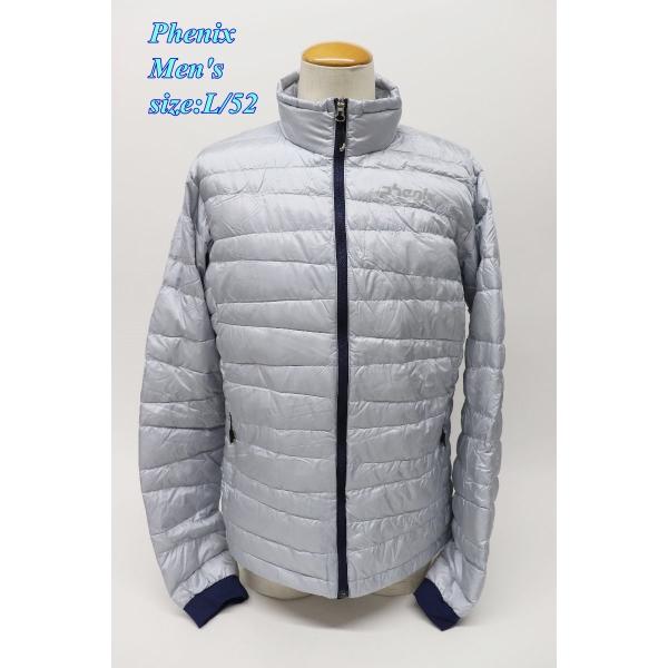 Phenix フェニックス メンズ ダウンジャケット ミドルジャケット L/52 シルバーグレー調 ...