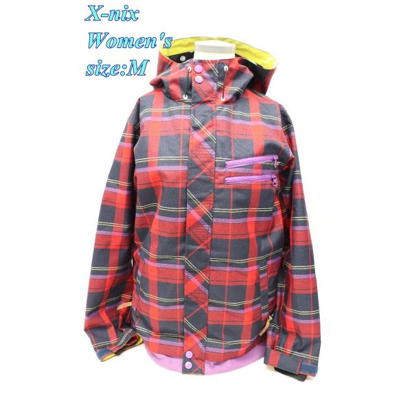 X-nix エクスニクス レディース スノーボードジャケット M ネイビー調 XN3820T53 ス...