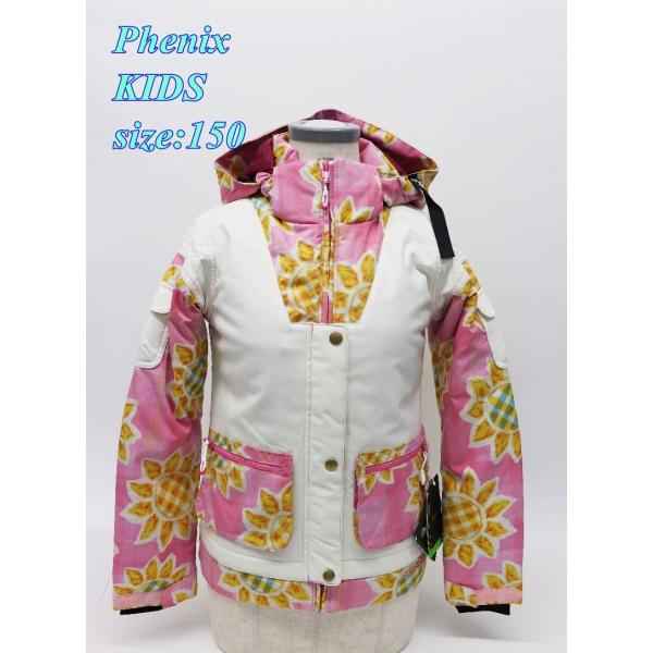 Phenix フェニックス ジュニア スキージャケット 145-155cm ホワイト×ピンク PS6...