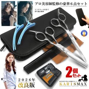 ハサミ スキバサミ カットハサミ 6点セット ケース付き 髪 かみ