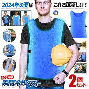 2個セット 冷却ベスト クールベスト 冷感ベスト 空調服 熱中症 猛暑対策 冷却服 ひんやりグッズ 保冷 工事現場 工場内 屋外 スポーツ REIVEST｜kasimaw