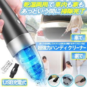 ハンディクリーナー 充電式 USB コードレス 強力 車