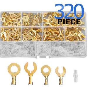 320個入れ端子セット C型 6mm 8mm クワ型 丸型 端子 配線