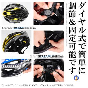 超軽量 自転車 流線型 ヘルメット ロードバイ...の詳細画像5