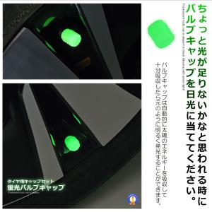 バルブキャップ 8個セット 蛍光 車 仏式 タ...の詳細画像5