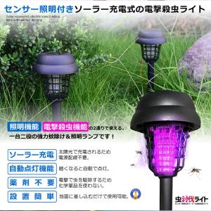 2個セット 電撃殺虫器 ガーデンライト ソーラ...の詳細画像2